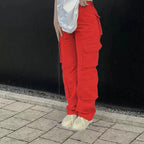 Women's Cargo Pants Multi Pocket Wide Leg Baggy — view 7