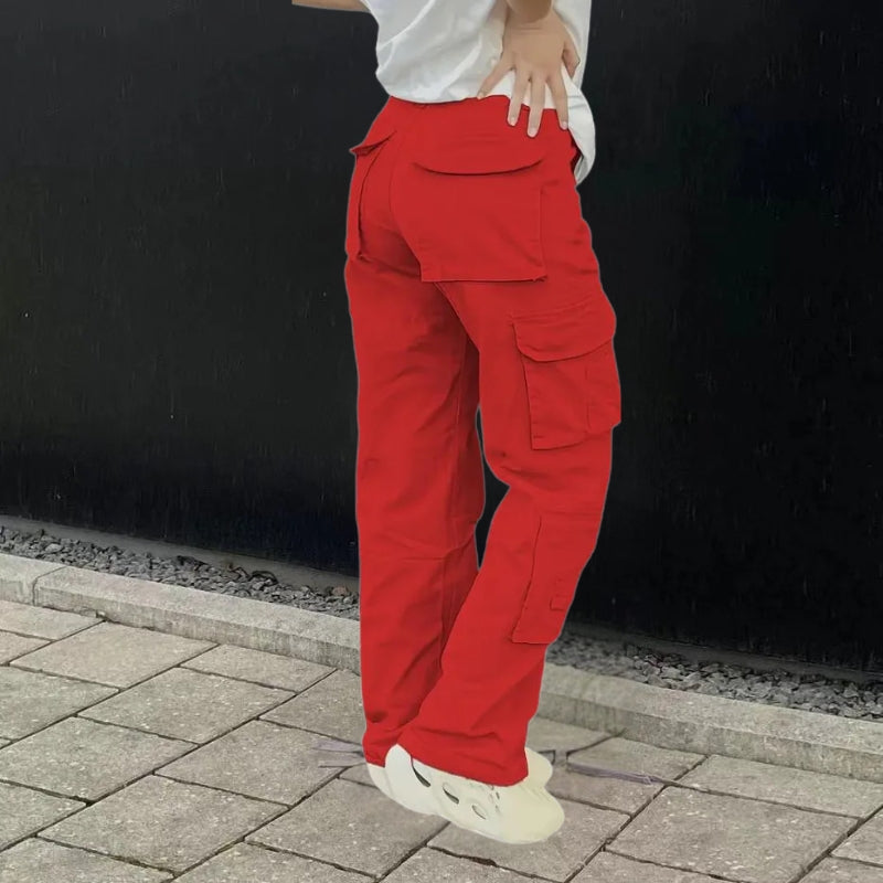 Women's Cargo Pants Multi Pocket Wide Leg Baggy — view 8