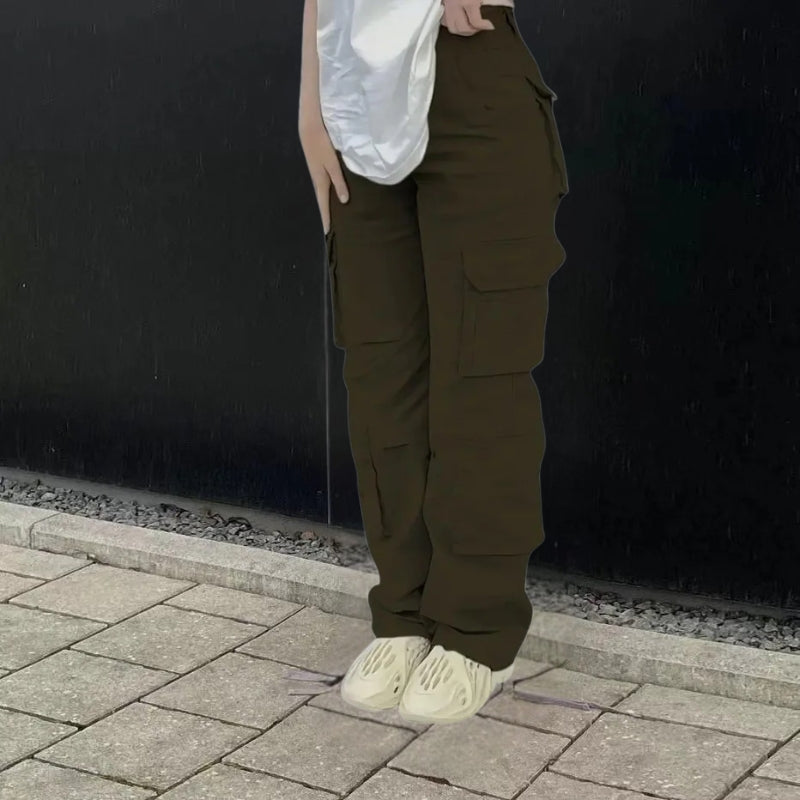 Women's Cargo Pants Multi Pocket Wide Leg Baggy — view 1
