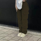 Women's Cargo Pants Multi Pocket Wide Leg Baggy — view 1