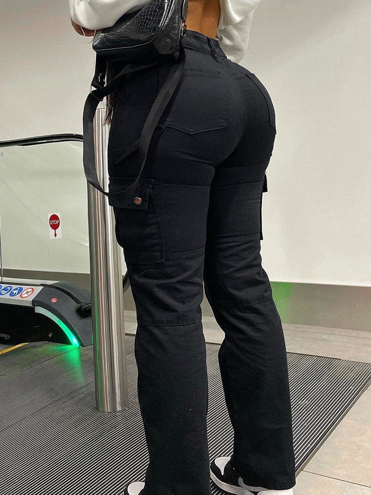 Women's Cargo Pants High Waist Straight Leg — view 1