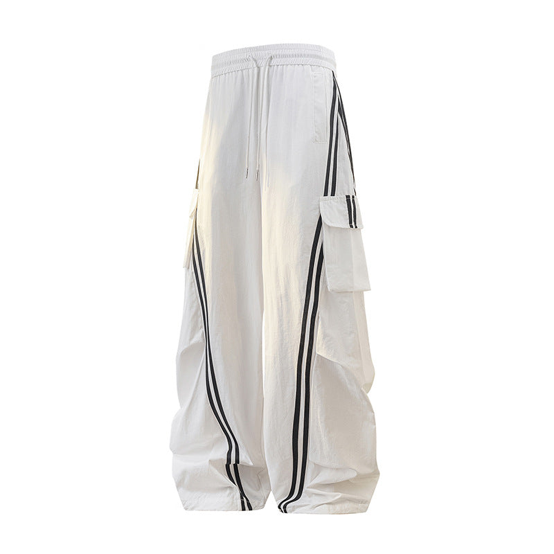 Women's Trackpants Side Stripe Drawstring Waist Baggy — view 2