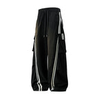 Women's Trackpants Side Stripe Drawstring Waist Baggy — view 4