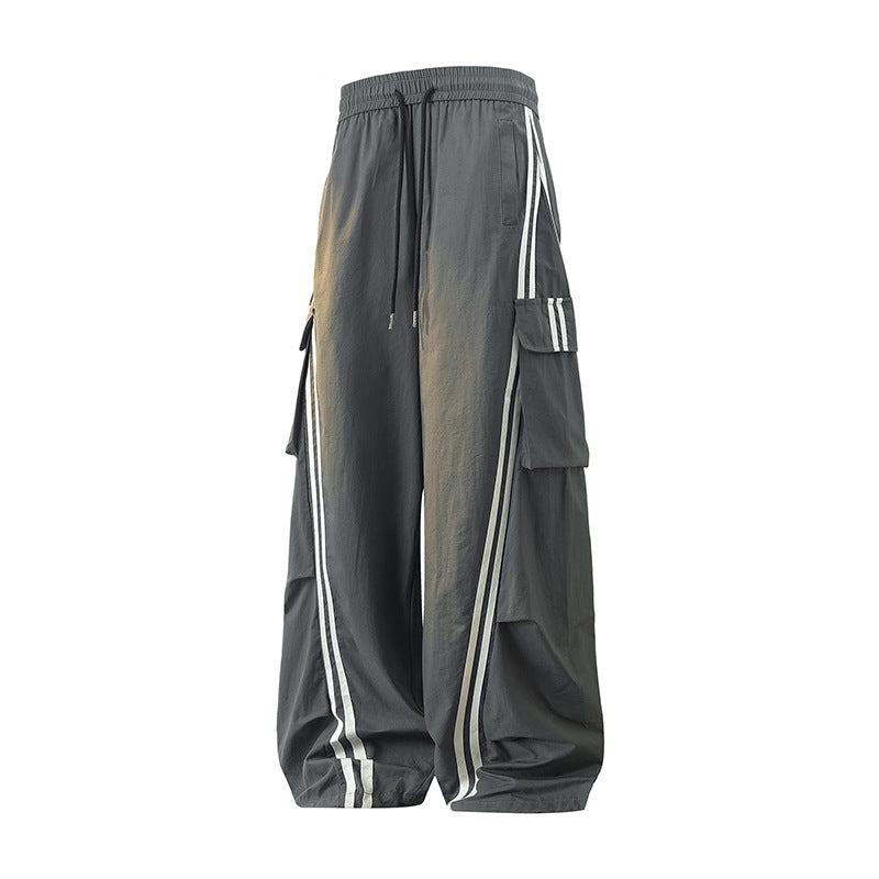 Women's Trackpants Side Stripe Drawstring Waist Baggy — view 6
