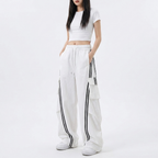Women's Trackpants Side Stripe Drawstring Waist Baggy — view 1