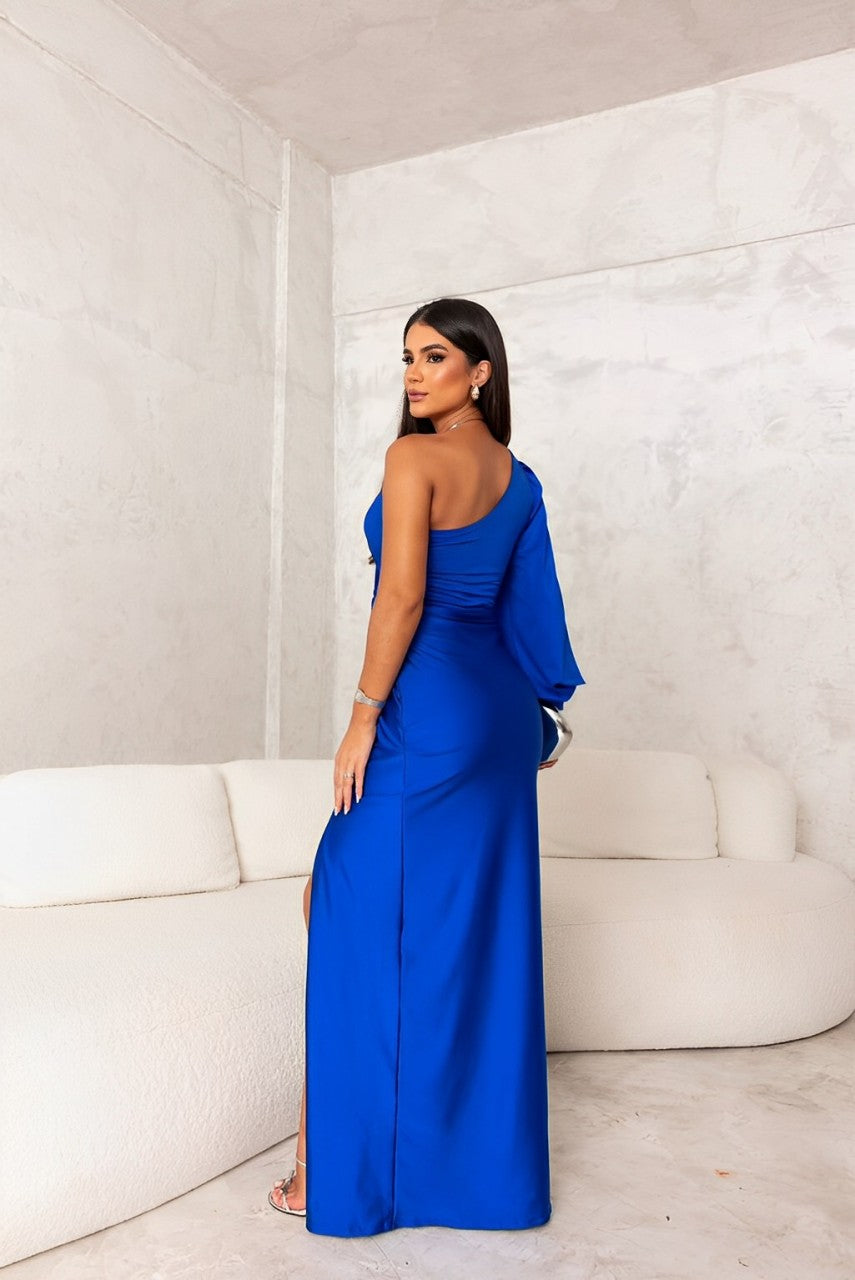 Valentina Moretti | One Shoulder Satin Evening Dress For Women