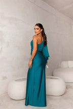 Valentina Moretti | One Shoulder Satin Evening Dress For Women